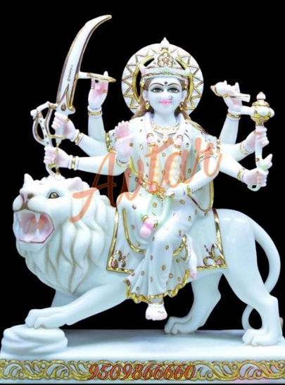 MARBLE DURGA IDOL